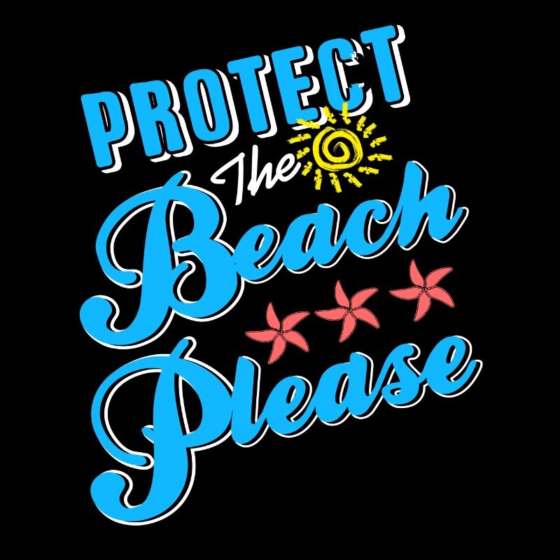 Protect The Beach Please Retro Animal Lover