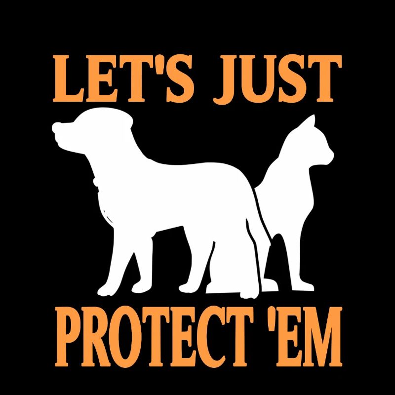 Let's Just Protect 'Em Retro Cute Animal Lover Tee