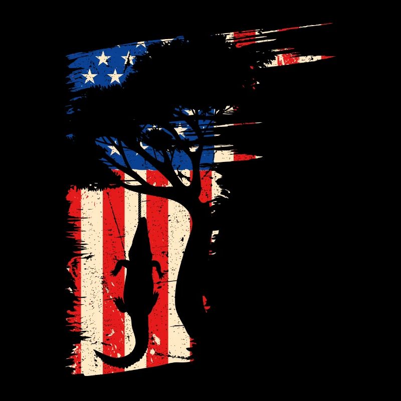Alligator Hunter American Flag Graphic, Gator