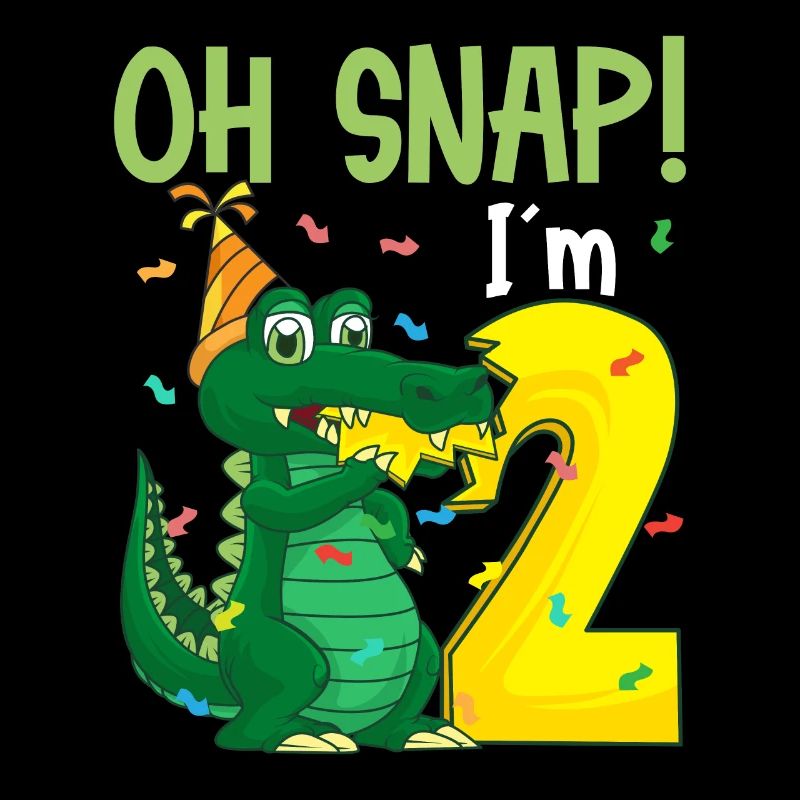 Oh Snap Ich bin 2 Krokodil 2. Geburtstag Alligator