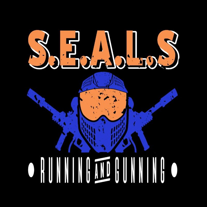 S.E.A.L.S Running & Gunning Retro NAVY Designs