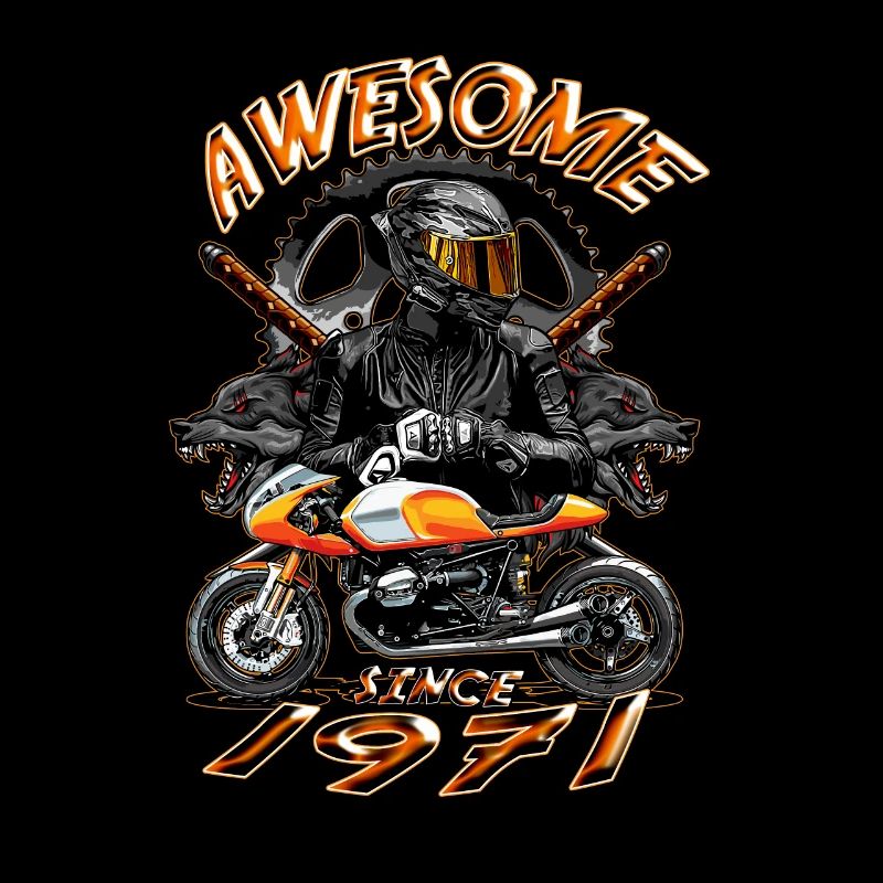 Awesome since 1971, Biker Geburtstag