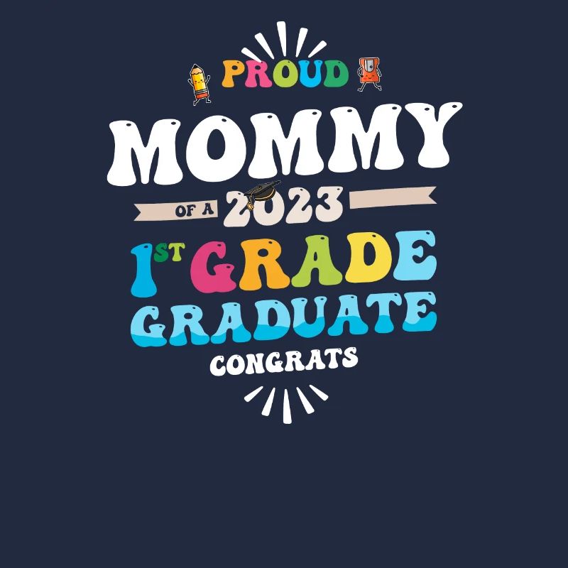 Stolze Mama einer 1. Klasse von 2023