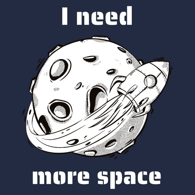 I Need More Space Funny Retro Outer Space Designs