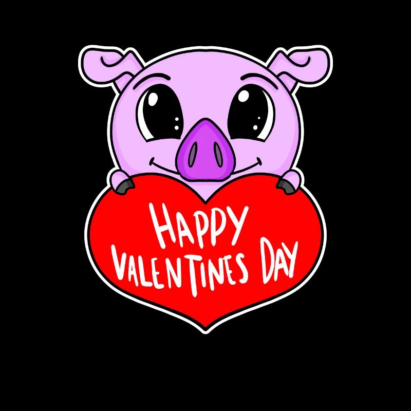 Valentine's Day Heart Pig