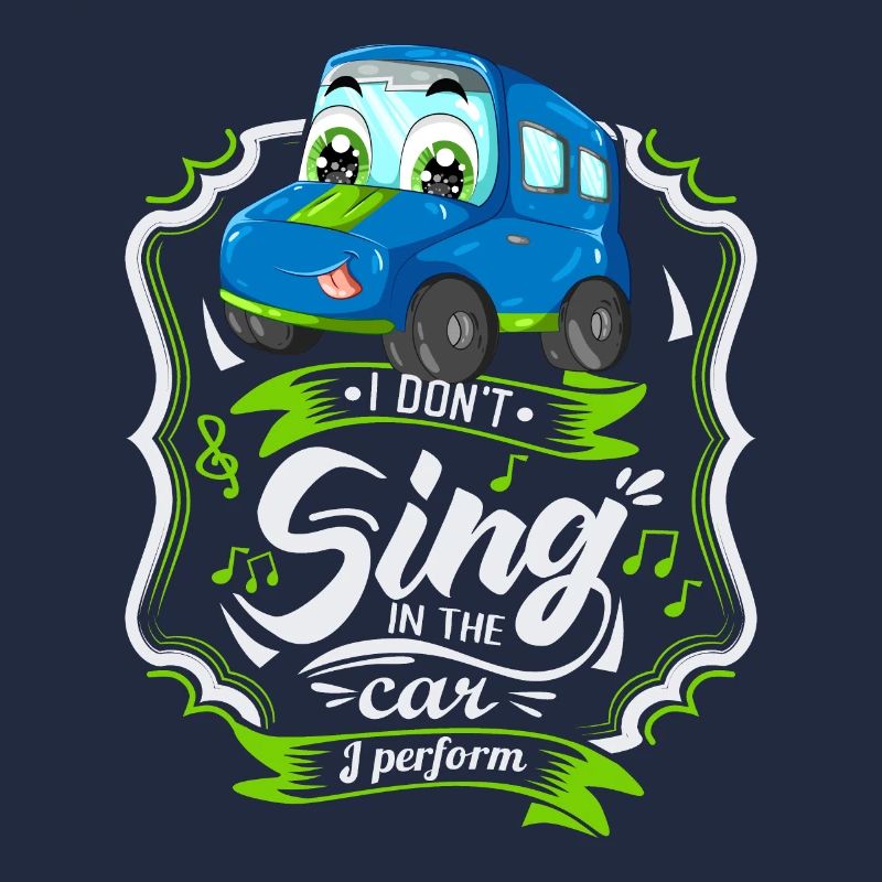 Funny automobile, car saying, singing
