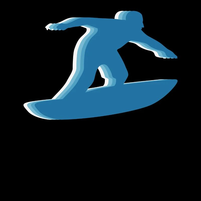 Surfers Surfing Retro Surfing