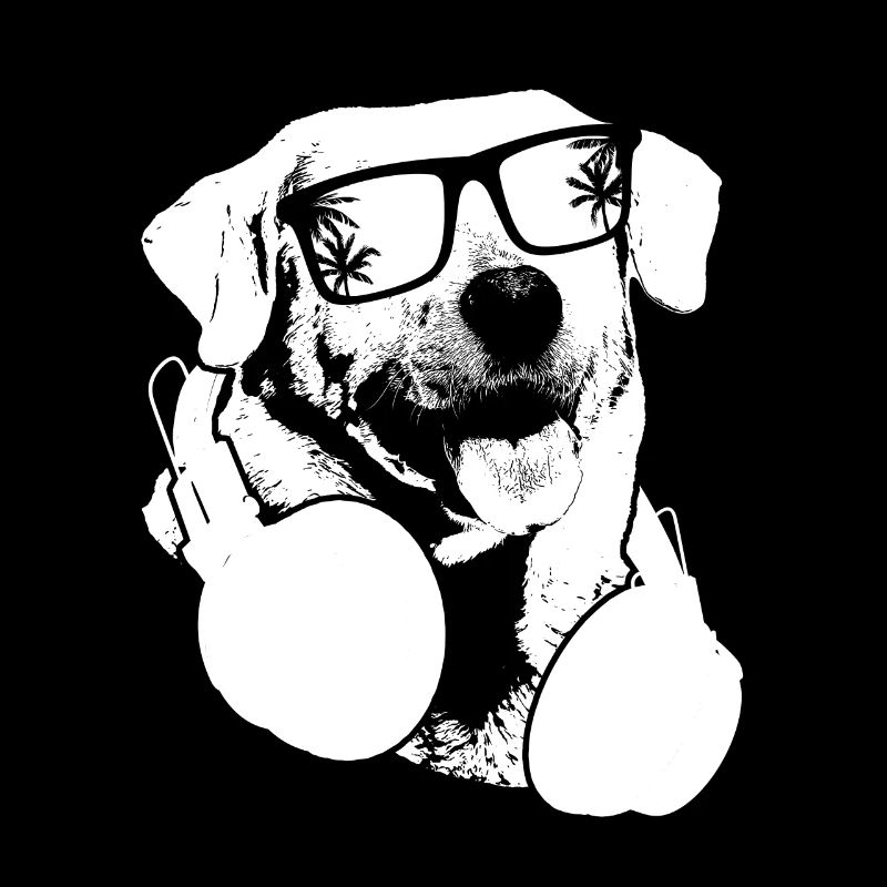 Labrador Hundefans Sonnenbrille Kopfhörer Labrador