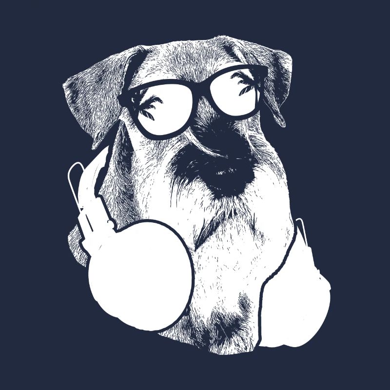 Riesenschnauzer Sonnenbrille Kopfhörer Schnauzerbe
