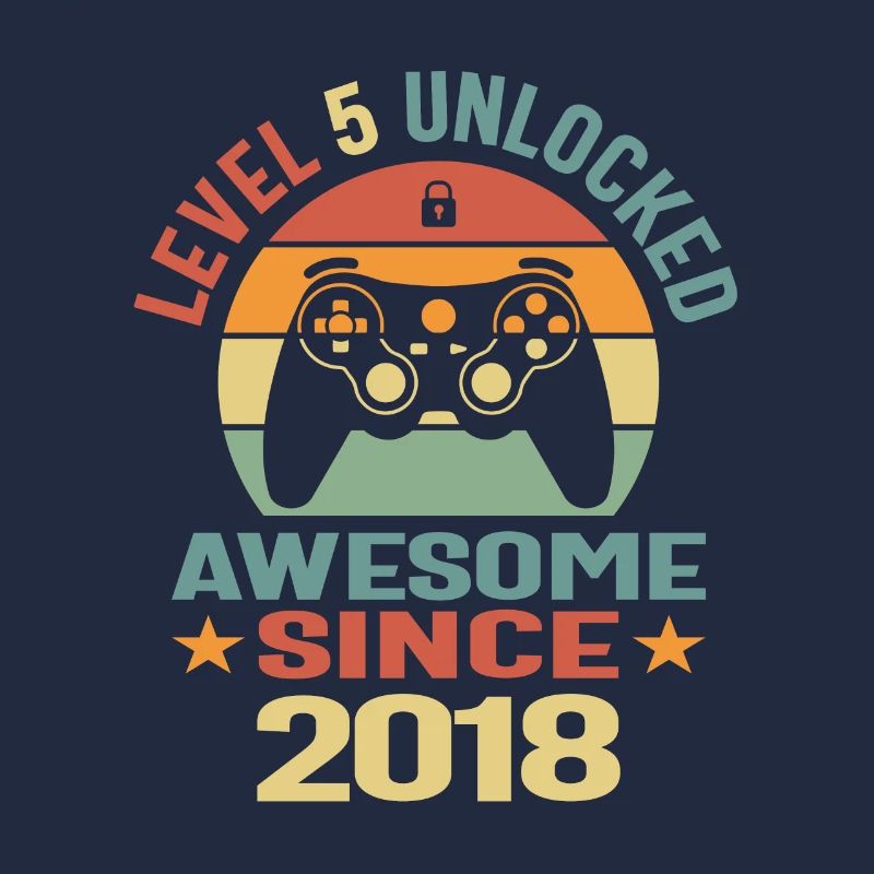 Level 5 Unlocked Awesome 2018 Video Gamer 5th