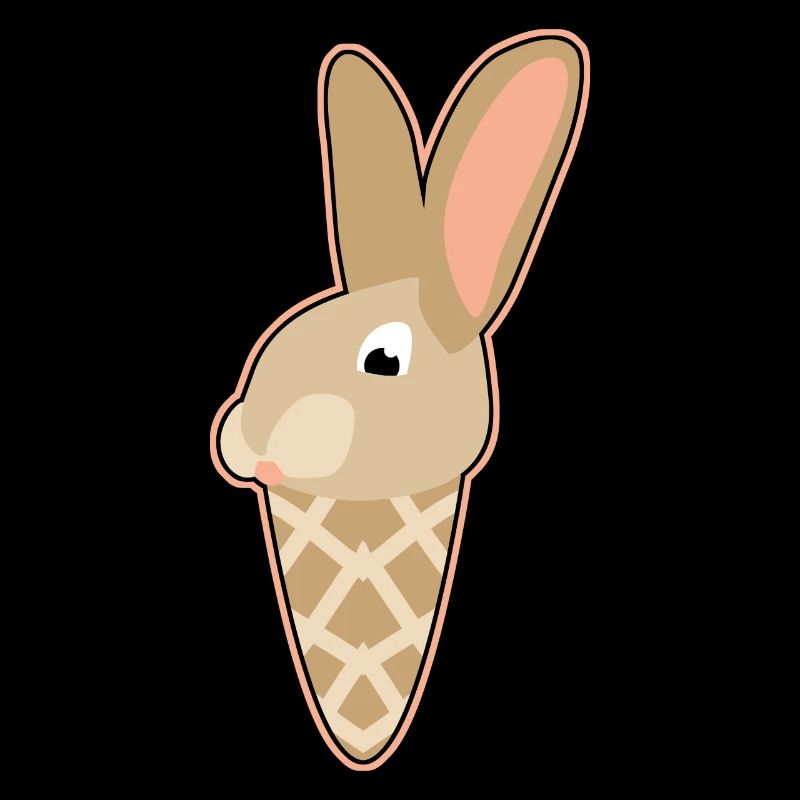 Lapin dans la gaufre de glace