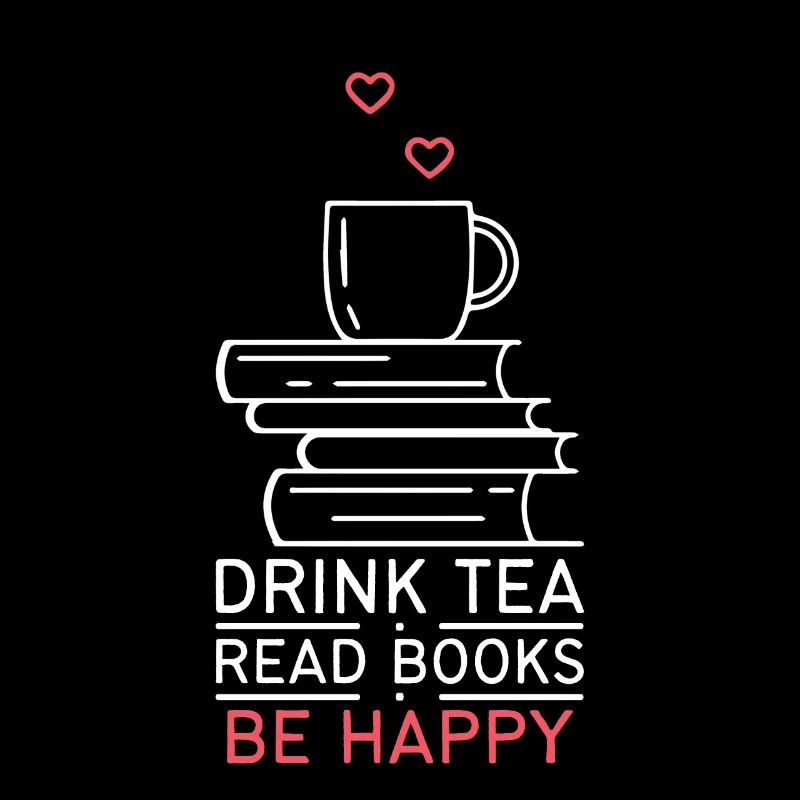 Tee Trinken Bücher Lesen Glücklich Sein