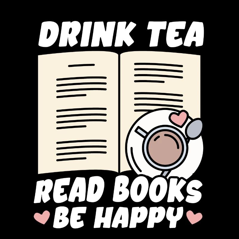 Tee Trinken Bücher Lesen Glücklich Sein