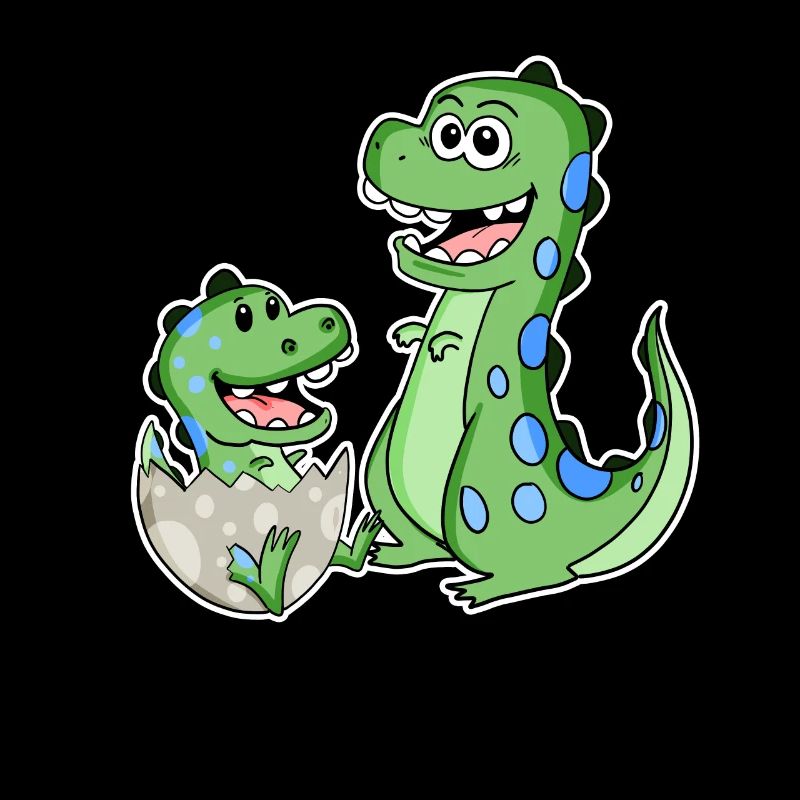 Dinosaur with baby dinosaur