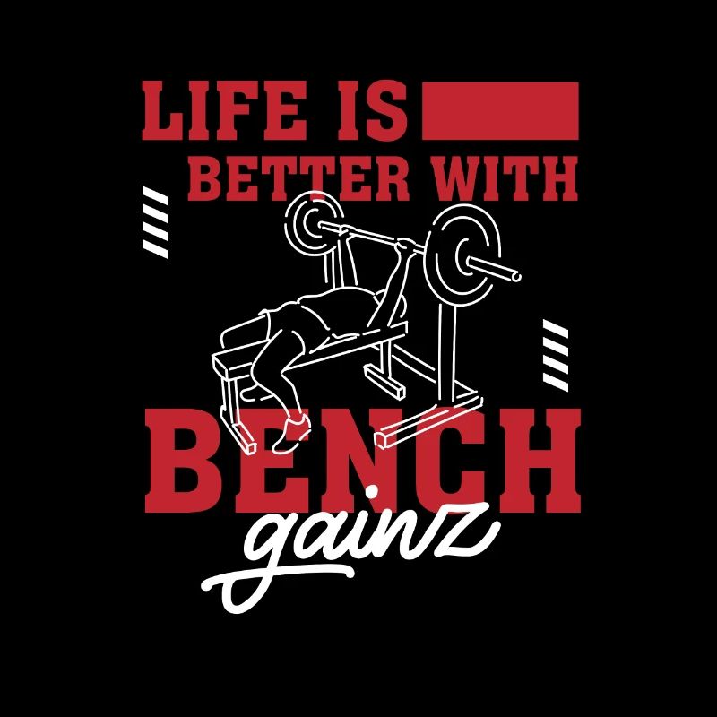 Leben mit Benchpress Gainz Gym Training