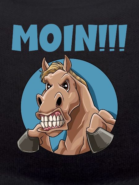 Pferd sagt wütend Moin