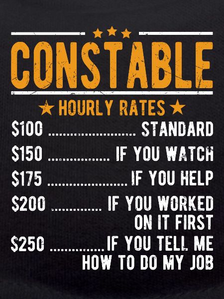 Policeman hourly wage