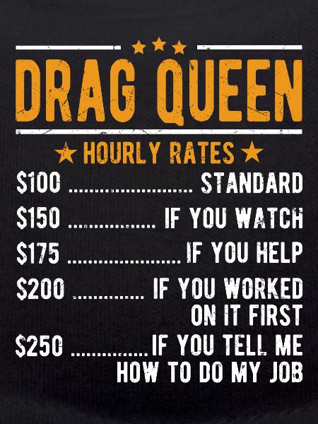 Drag Queen Hourly Wage