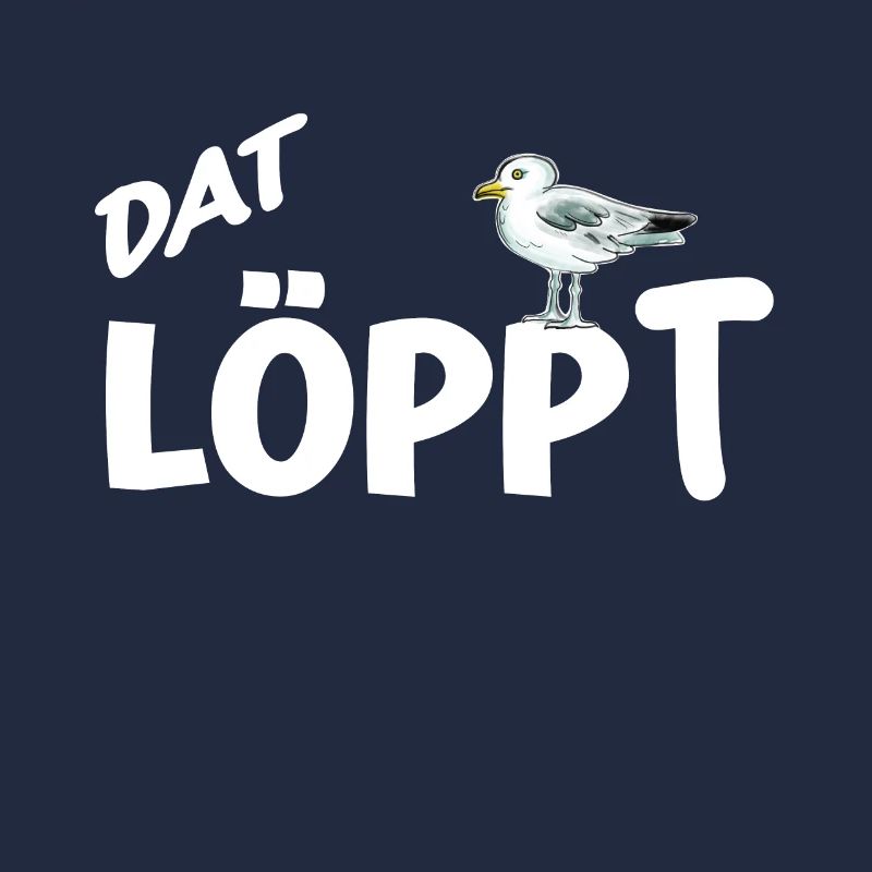 Dat Löppt Möwe Leuchtturm Meer Plattdeutsch Norden