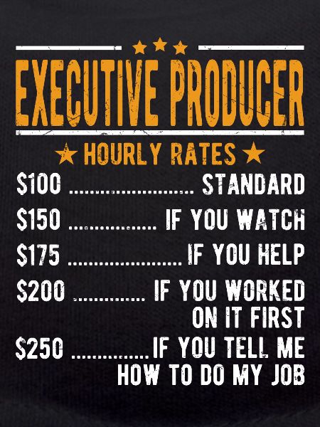 Executive producer Hourly wage