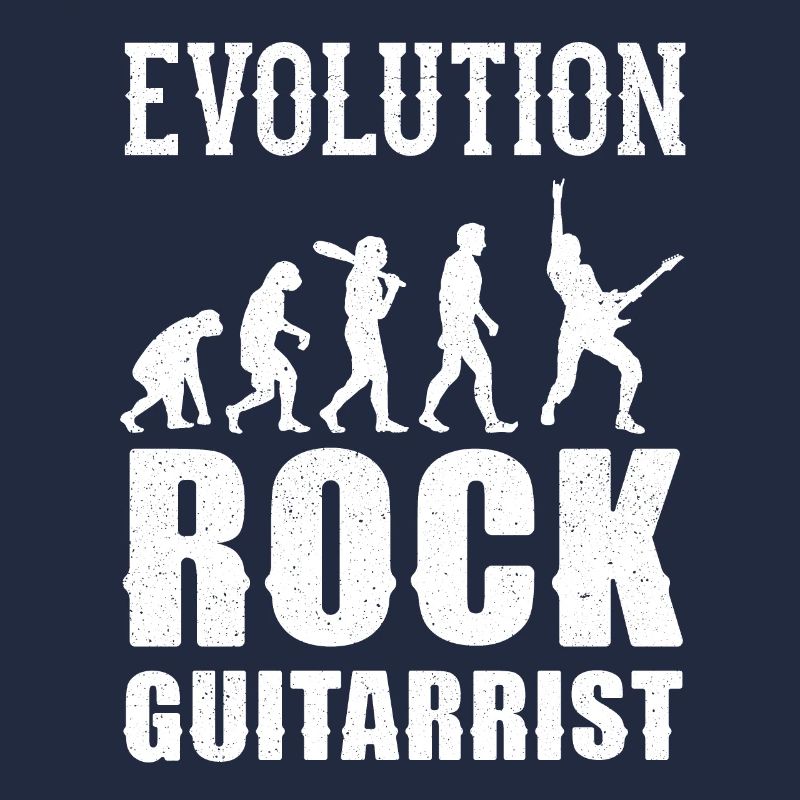 Human Evolution Guitar Band Retro Vintage