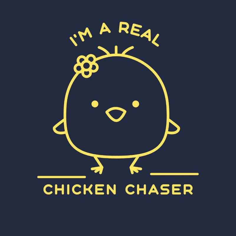 I'm A Real Chicken Chaser Retro Funny Chicken