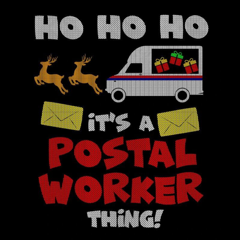 Conception de Noël moche pour les travailleurs des postes