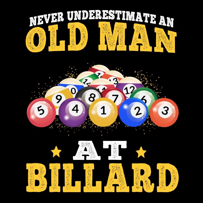 Billiards Old man playing billiards Snooker