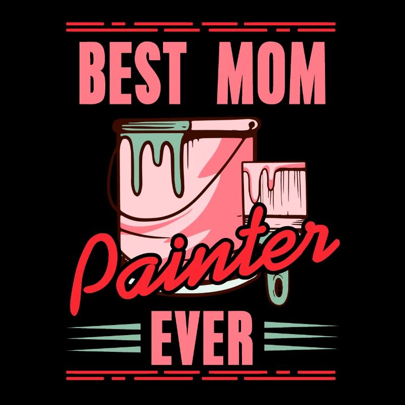 Best MOM Painter Ever Retro Funny Painter Designs