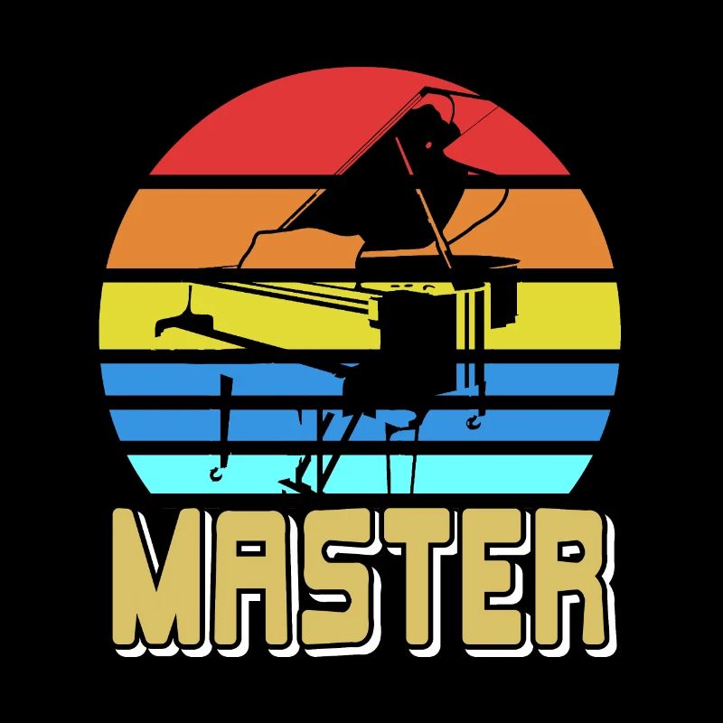 Retro Piano Master Cool Pianist Designs