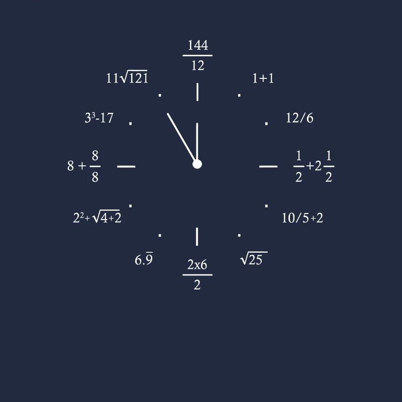 Math Clock Mathematics Math