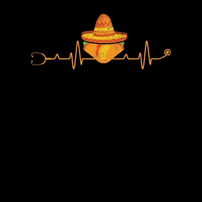 Heartbeat Taco Sombrero Stethoscope Cinco De Mayo
