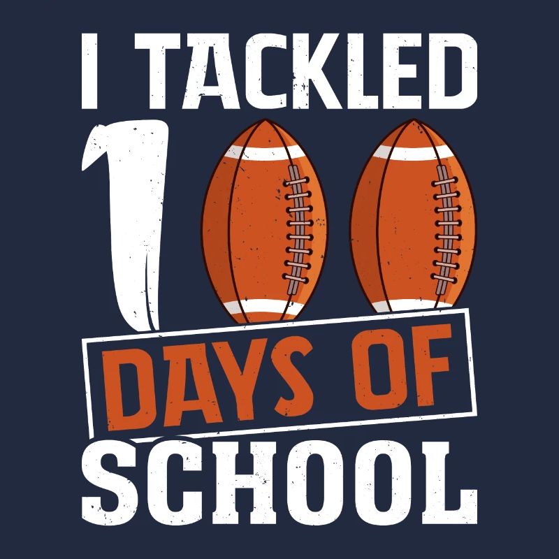 100 Tage Schule Schulkind Football Einschulung