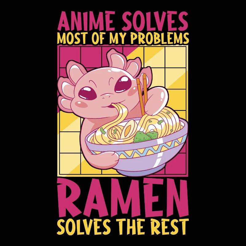 Anime Ramen Axolotl