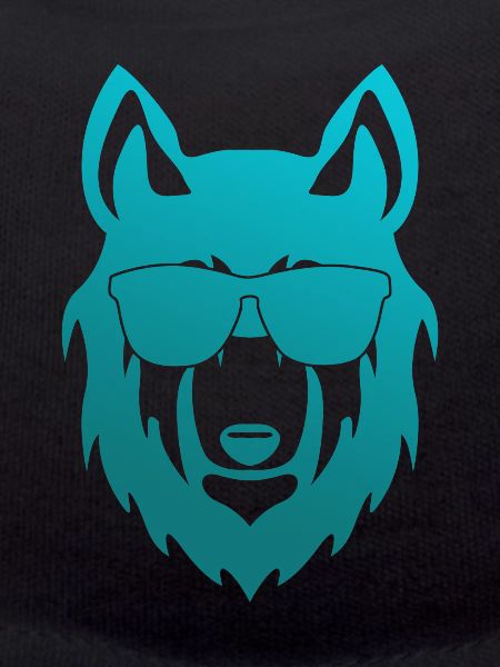 Wolf with sunglasses