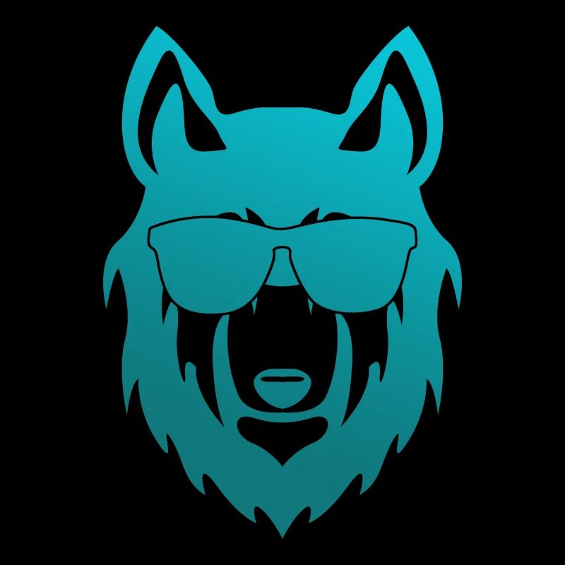 Wolf mit Sonnenbrille