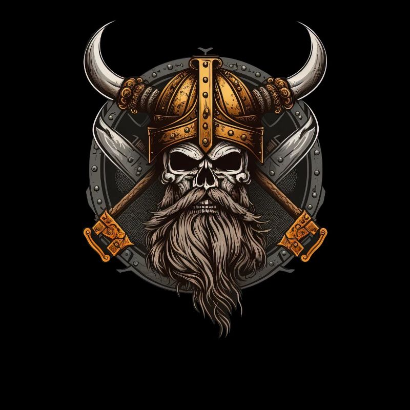 Walhalla Wikinger-Skelett mit Bart