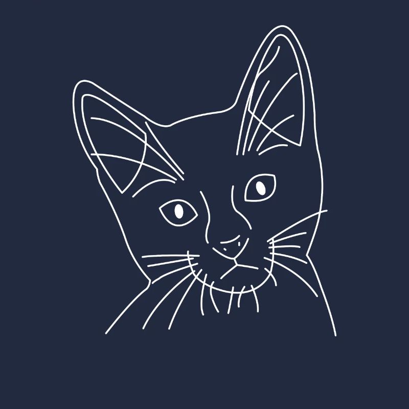 Visage de chat de chat dessiné