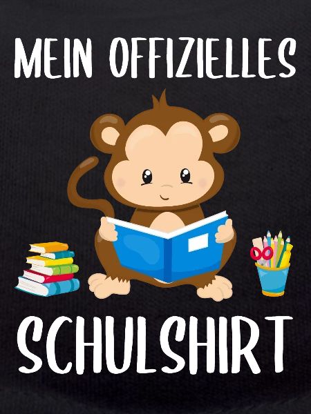 Affe Schulshirt Schulbeginn Schule Geschenk