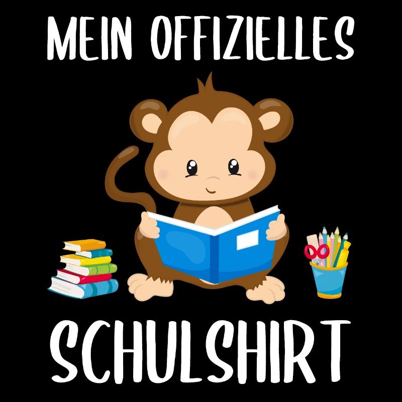 Affe Schulshirt Schulbeginn Schule Geschenk
