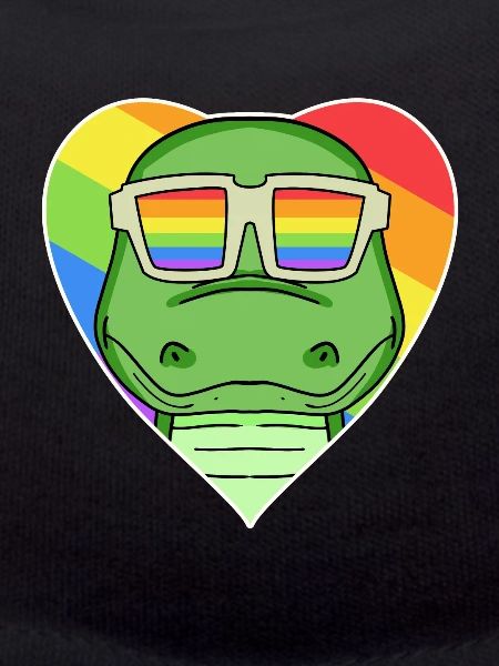 Regenbogen - Krokodil mit Brille