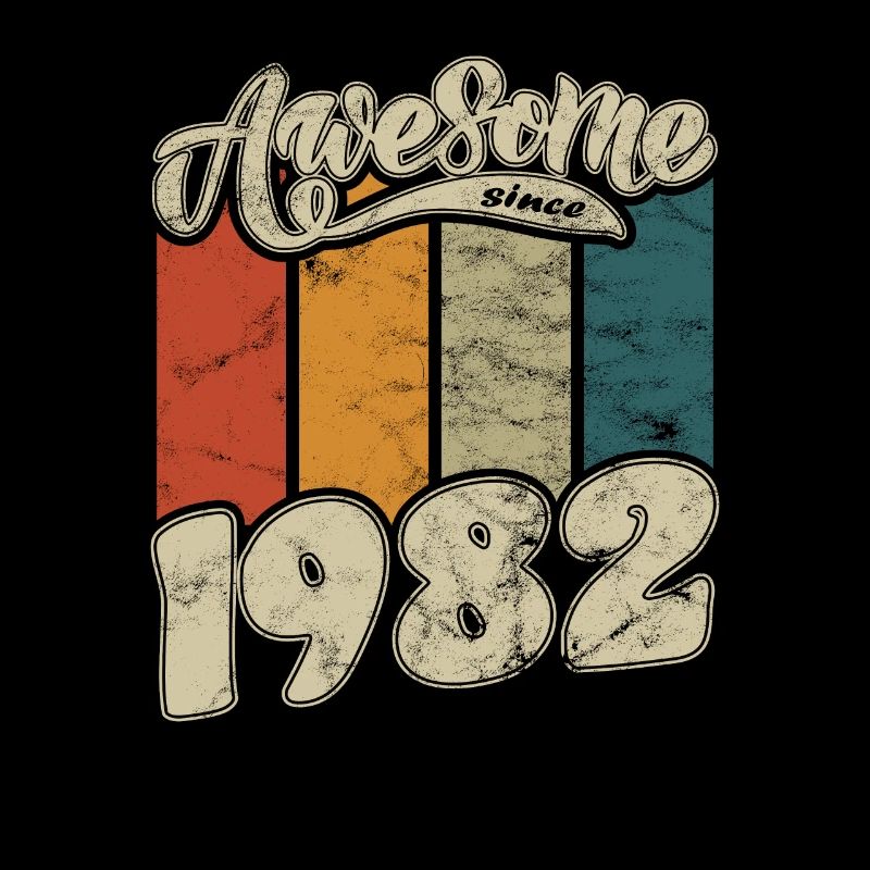 1982 Geburtstag Awesome since Retro