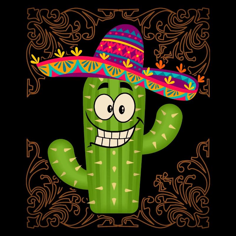 Mexico, Funny Mexican Cactus Cactus Motif