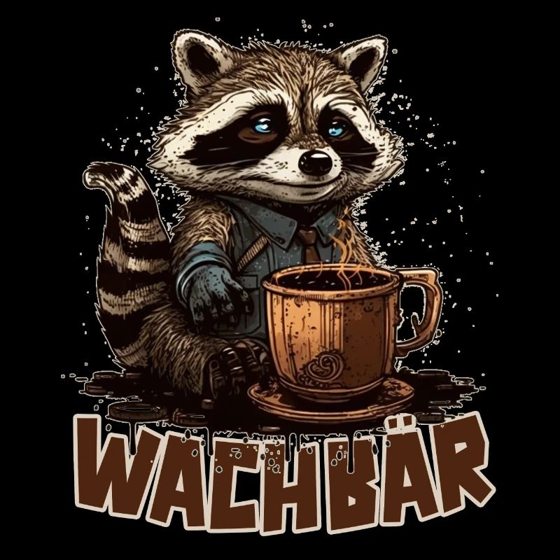 Wachbär Waschbär Motiv Köstüm Bild Mode Rave