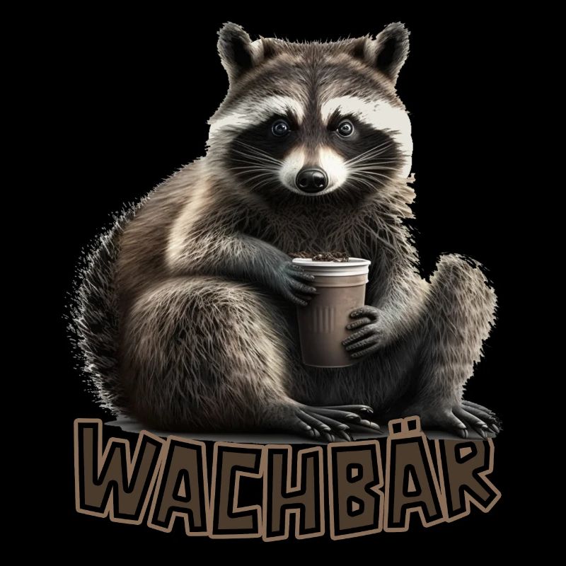 Wachbär Waschbär Motiv Köstüm Bild Mode Rave