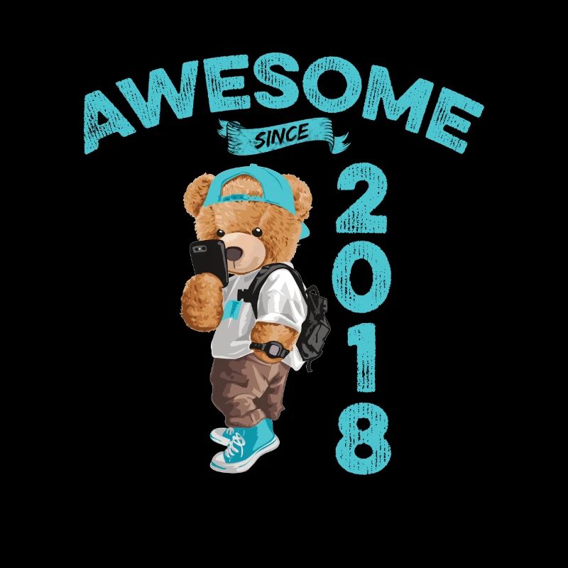 2018 Geburtstag Teddy Bär Awesome since