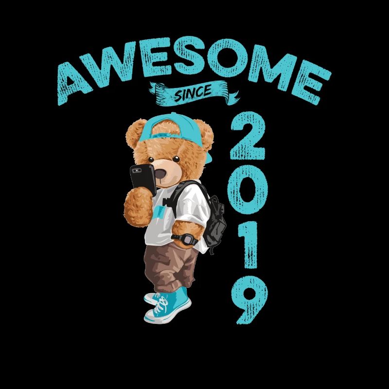 2019 Birthday Teddy Bear Awesome since
