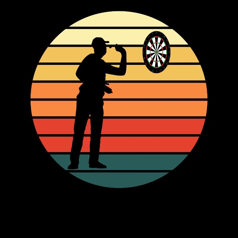 Darts Darts Player Darts Game Retro Vintage Gift