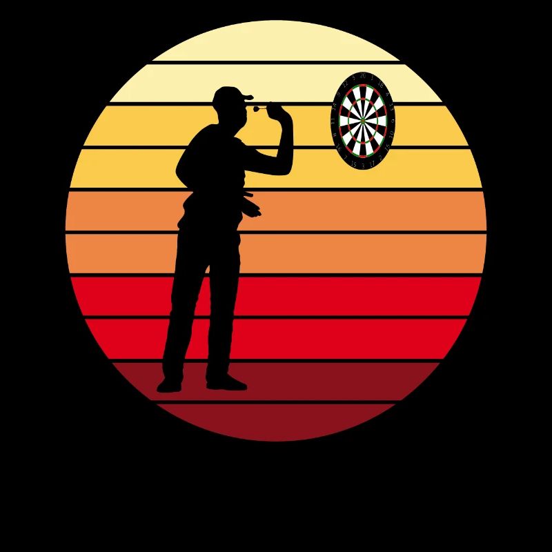 Darts Darts Player Darts Game Retro Vintage Gift