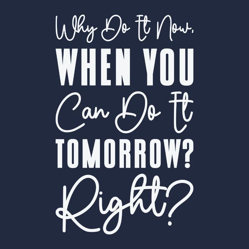 Travail de typographie de relaxation procrastinateur